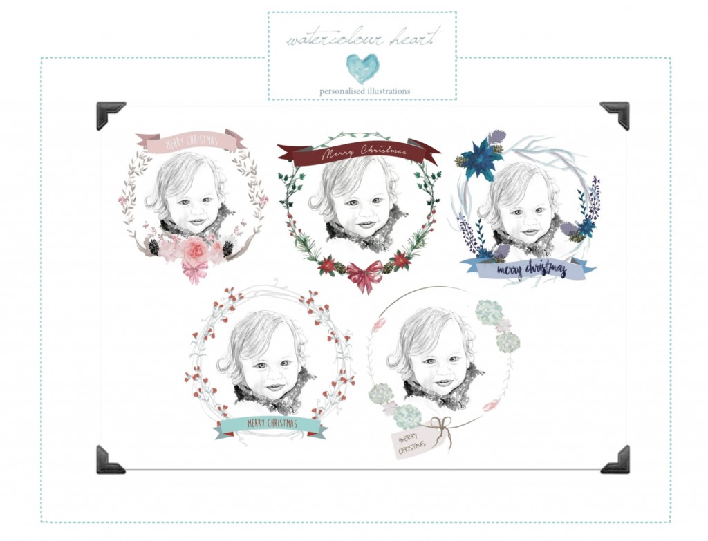 Watercolour Heart Wreaths